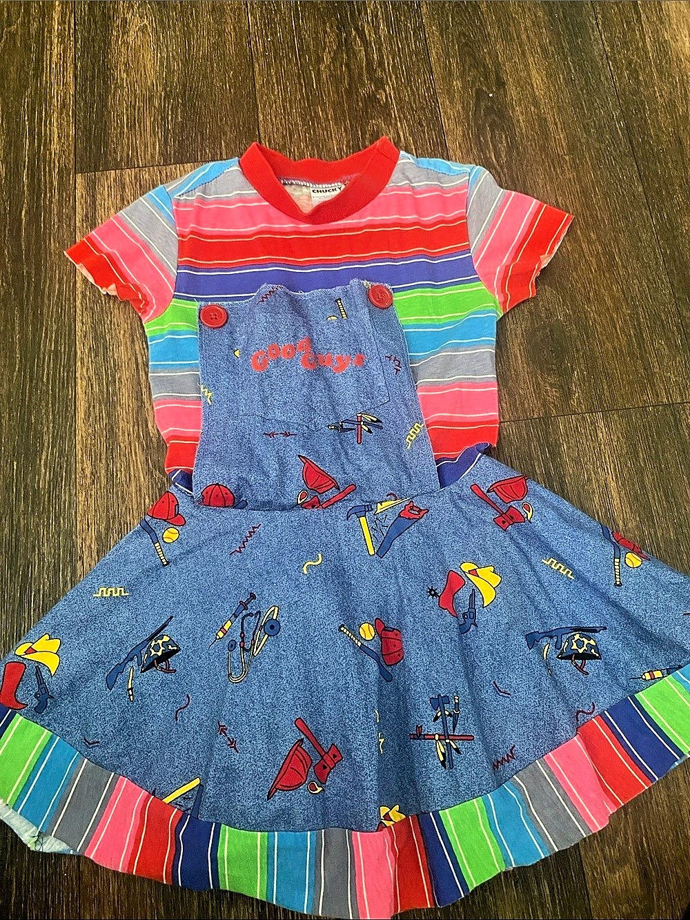 Chucky Girls Striped Dress Size Small costume